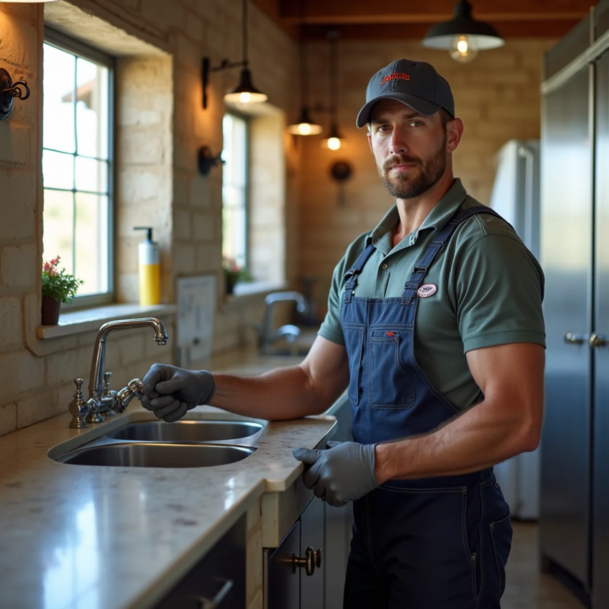 Hill Country wedding venue with commercial plumbing serving many guests