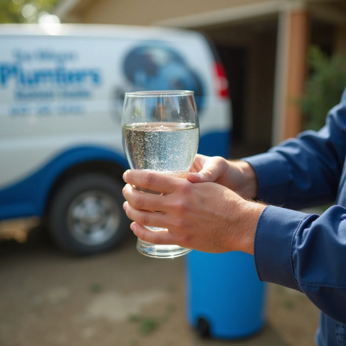 Iron and sulfur staining from Trinity Aquifer well water in a Hays County home
