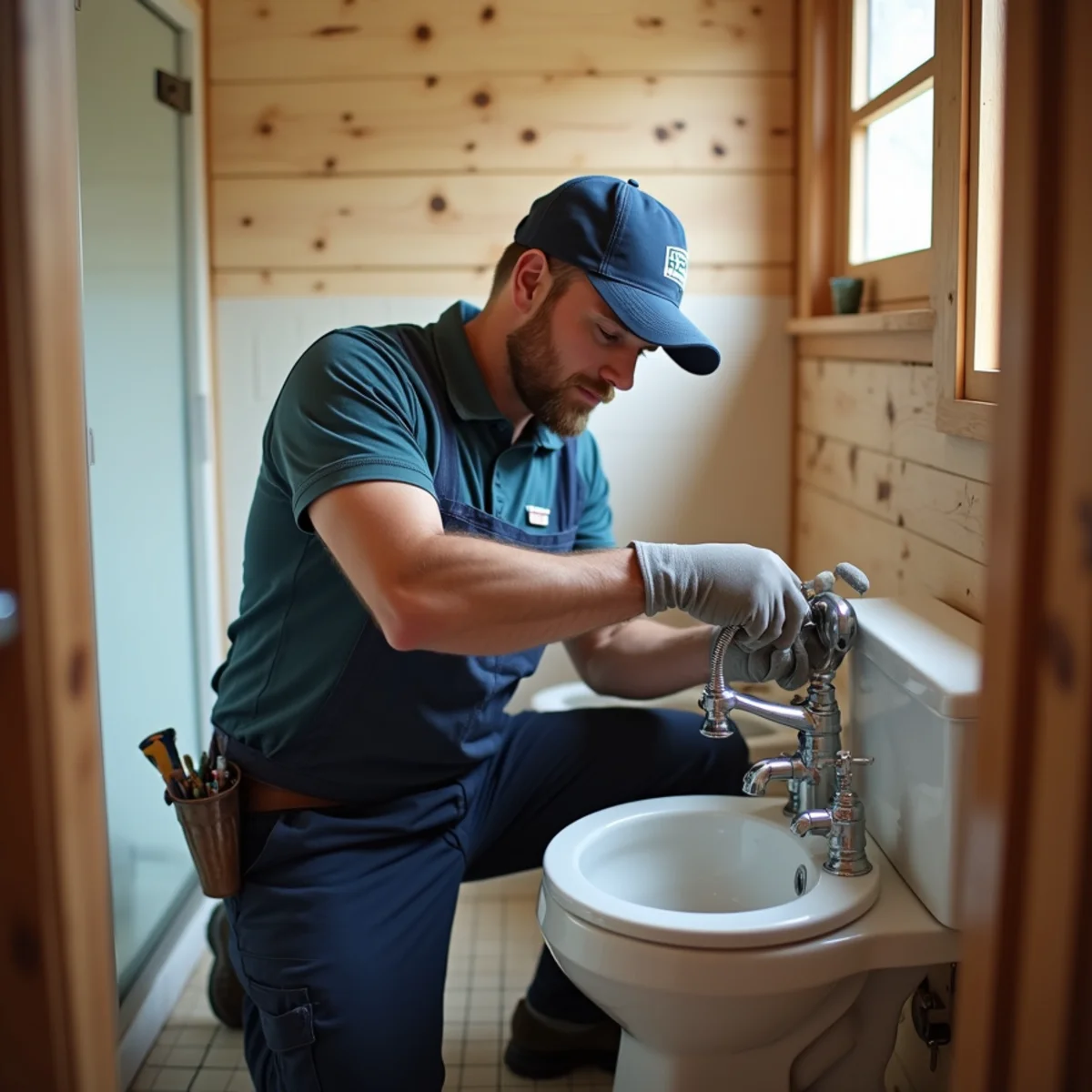Blanco River Plumbing technician performing str plumbing at a Wimberley, TX home